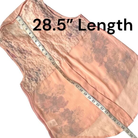 Bongo Vintage Floral Semi-Sheer Top Sz XL - Picture 9 of 12